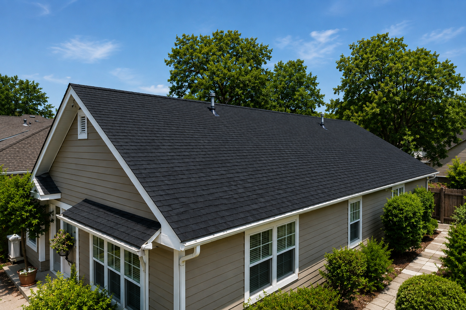Restored roof